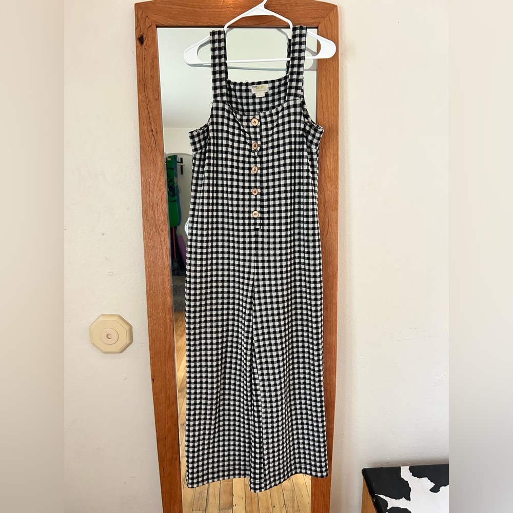 Maeve Anthropologie Gingham Jumpsuit Size Small